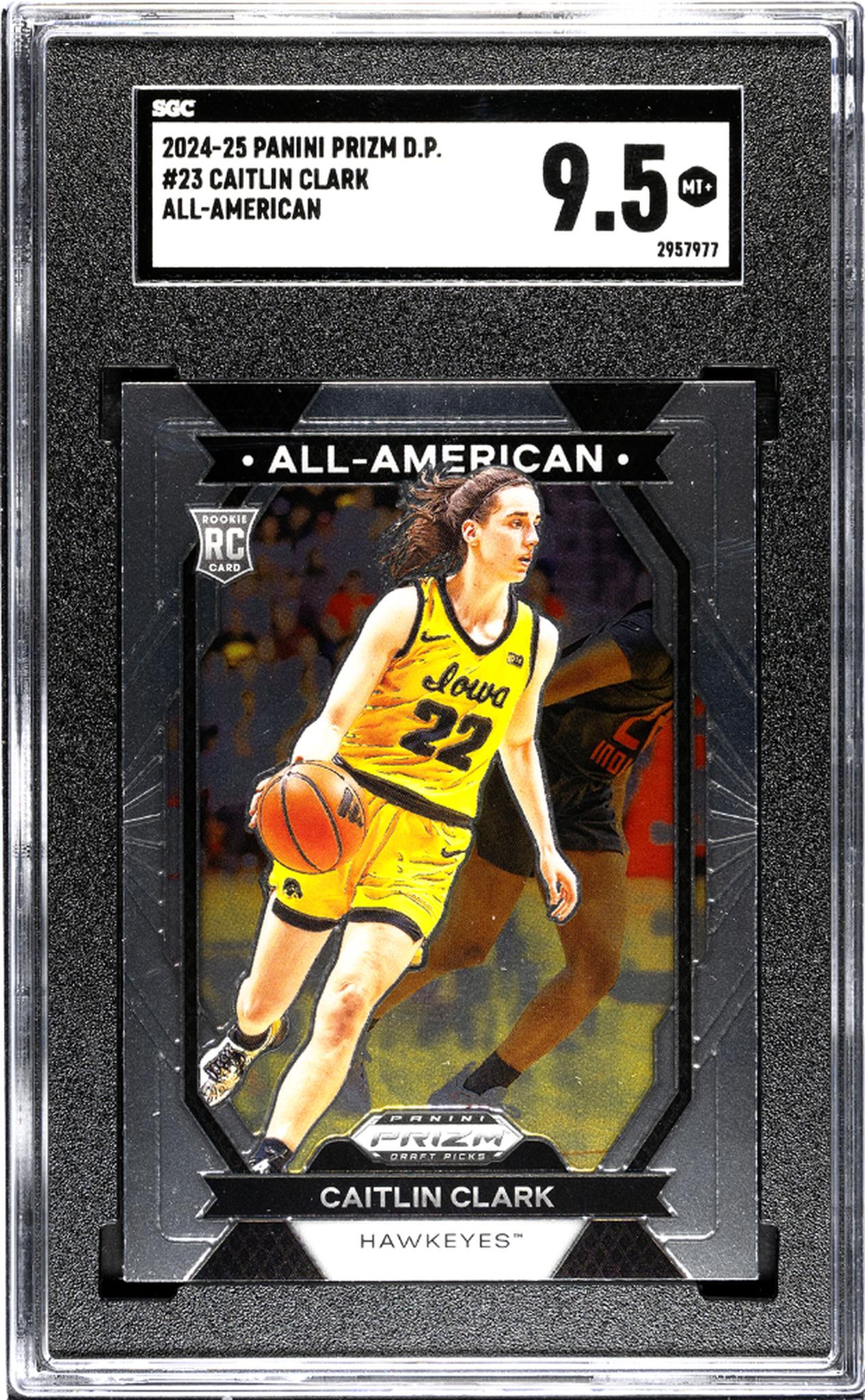 2024-25 Panini Prizm D.P. #23 Caitlin Clark All-American SGC 9.5