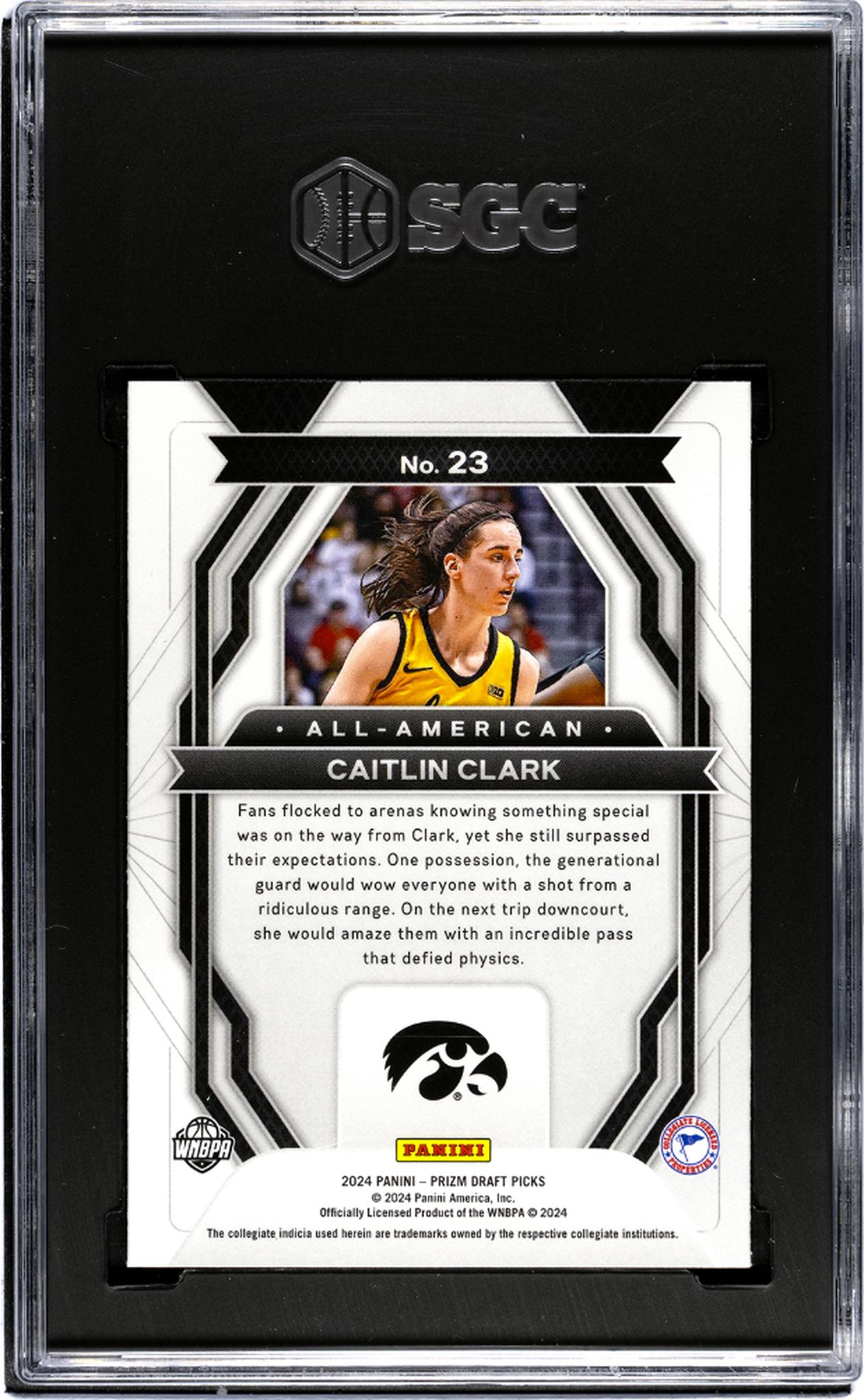 2024-25 Panini Prizm D.P. #23 Caitlin Clark All-American SGC 9.5