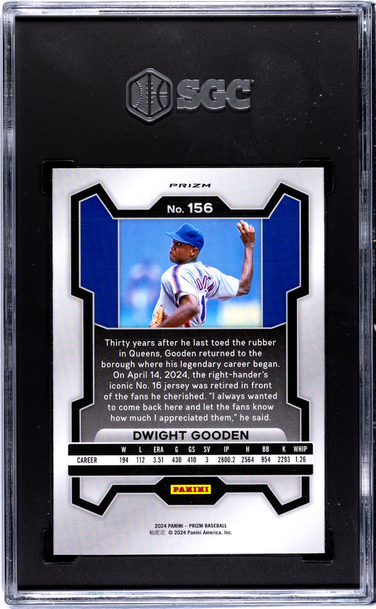 2024 Panini Prizm Red Ice Dwight Gooden #156 SGC 9