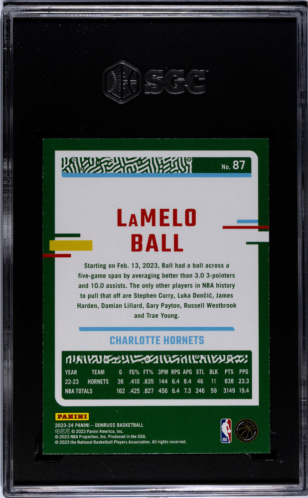 2023 Donruss LaMelo Ball #87 SGC 8