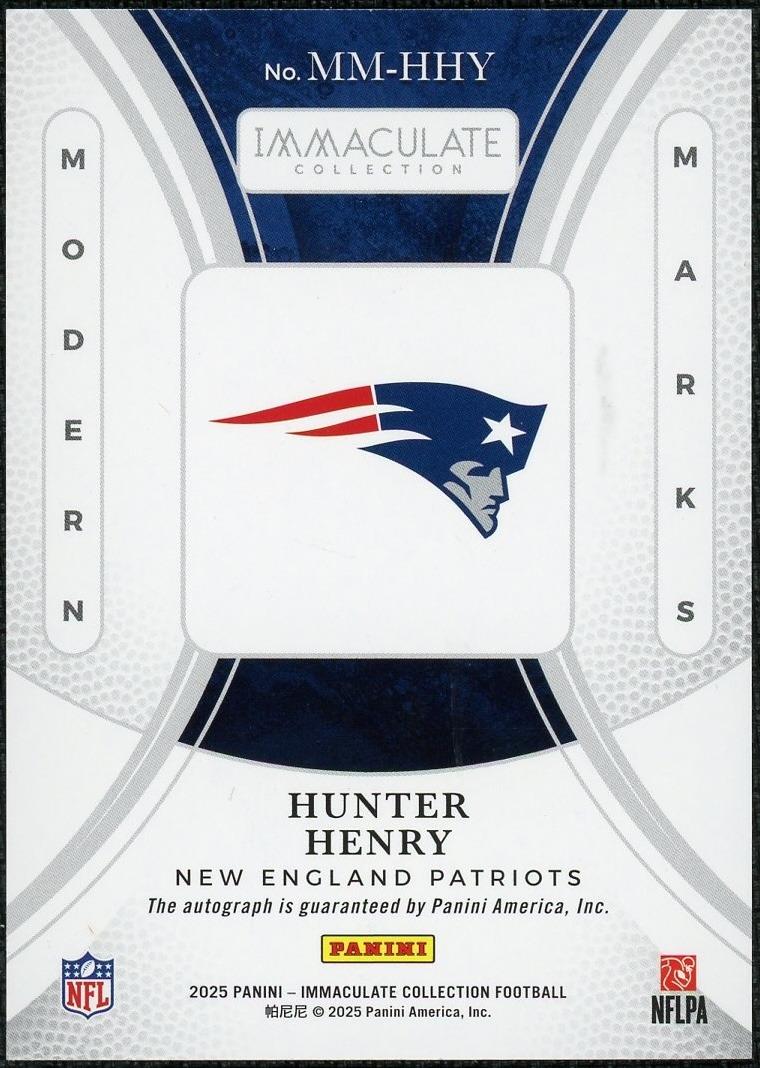 2025 Immaculate MM-HHY Hunter Henry Modern Marks Auto /99