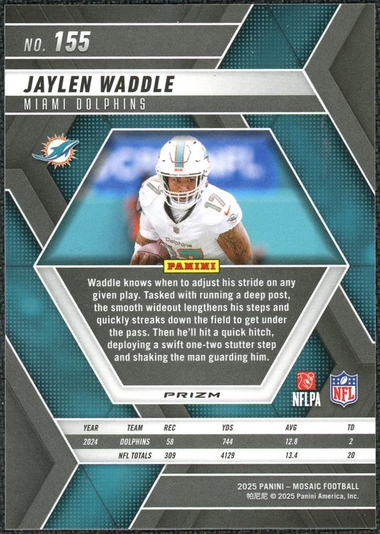 2025 Mosaic #155 Jaylen Waddle Genesis