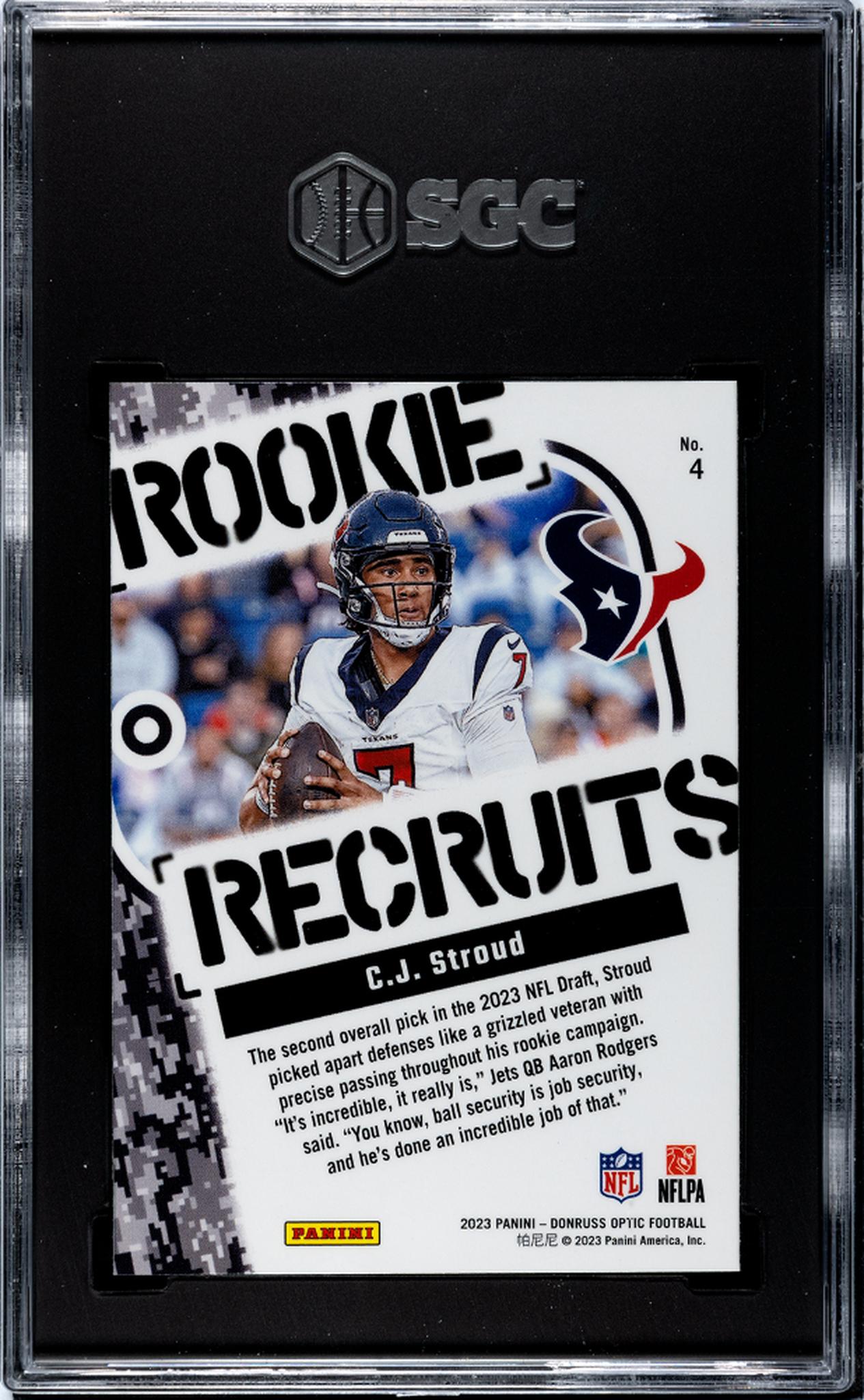 2023 Panini Donruss Optic #4 C.J. Stroud Rookie SGC 9.5