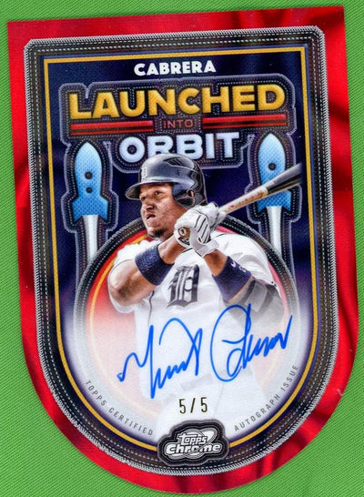 2025 Topps Chrome Cosmic Miguel Cabrera Launched Into Orbit Auto #LIOA-MC /5