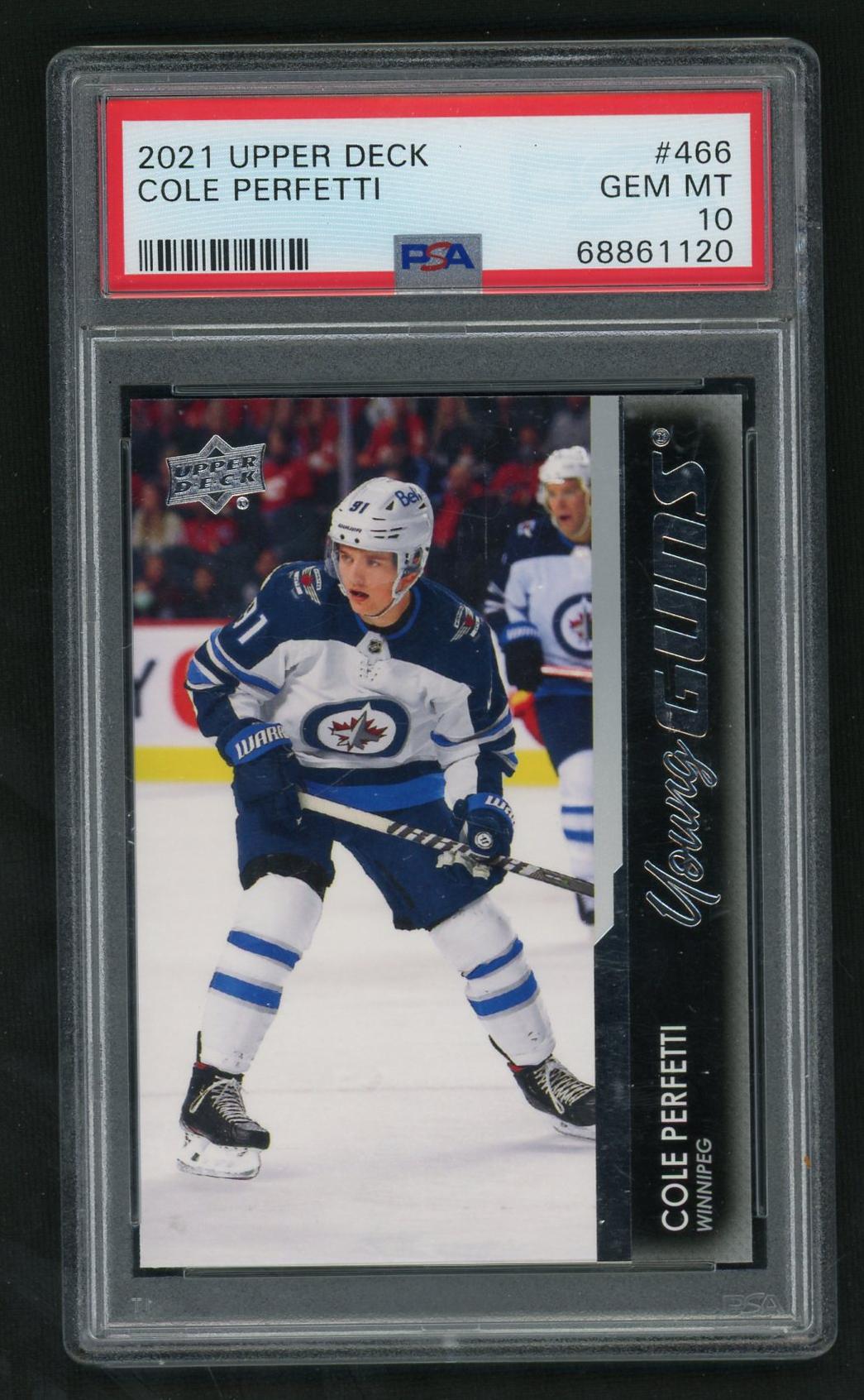 2021 Upper Deck Young Guns Cole Perfetti #466 PSA 10
