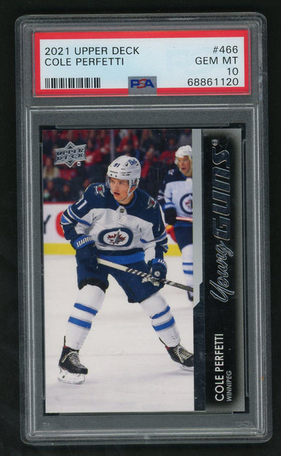 2021-22 Upper Deck Young Guns Cole Perfetti #466 PSA 10