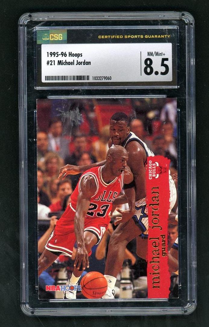 1995 NBA Hoops #21 Michael Jordan CSG 8.5 NM/Mint+ Chicago Bulls