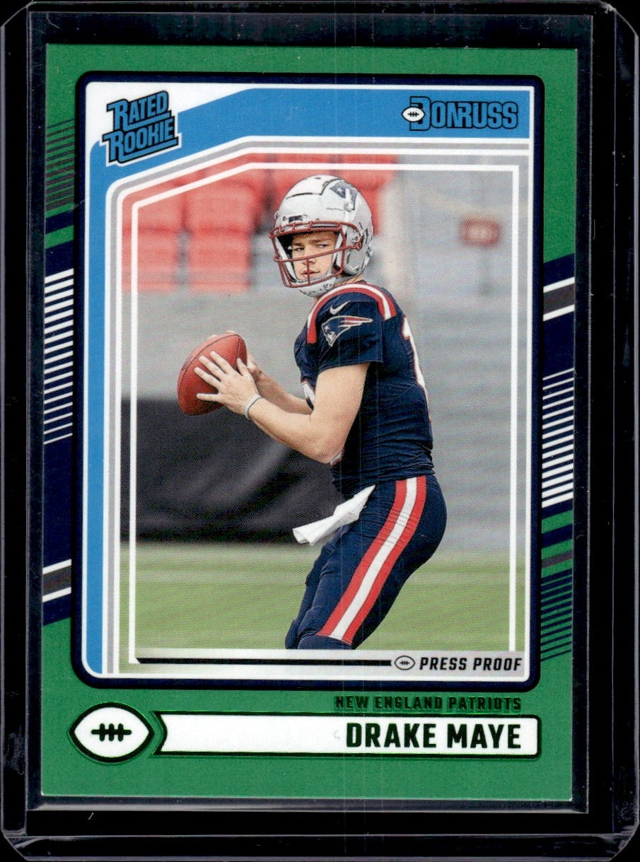 2024 Panini Donruss #379 Drake Maye Rated Rookie Press Rookie 