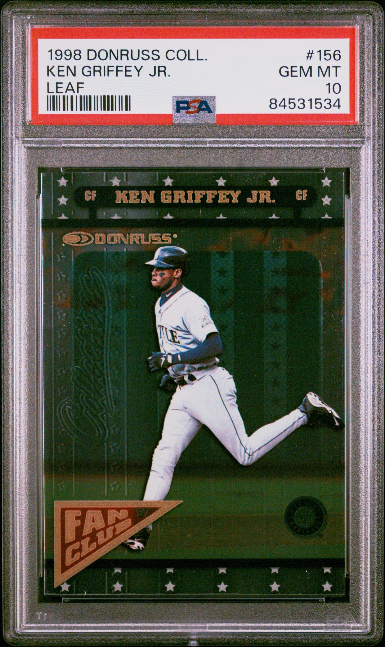 1998 Panini Donruss Collections Ken Griffey Jr. Fc #156 PSA 10