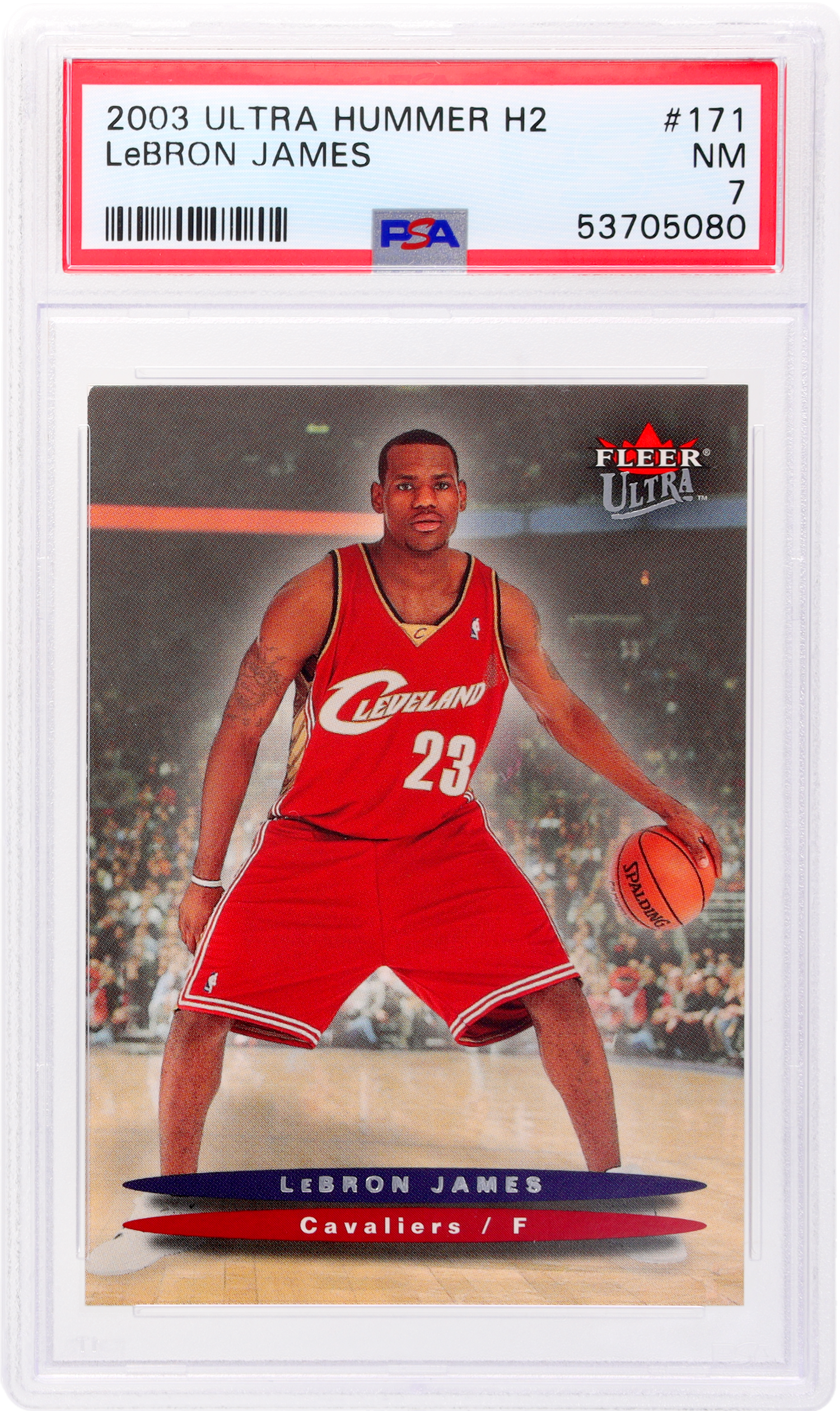 2004 Fleer Ultra Hummer H2 LeBron James Rookie #171 PSA 7