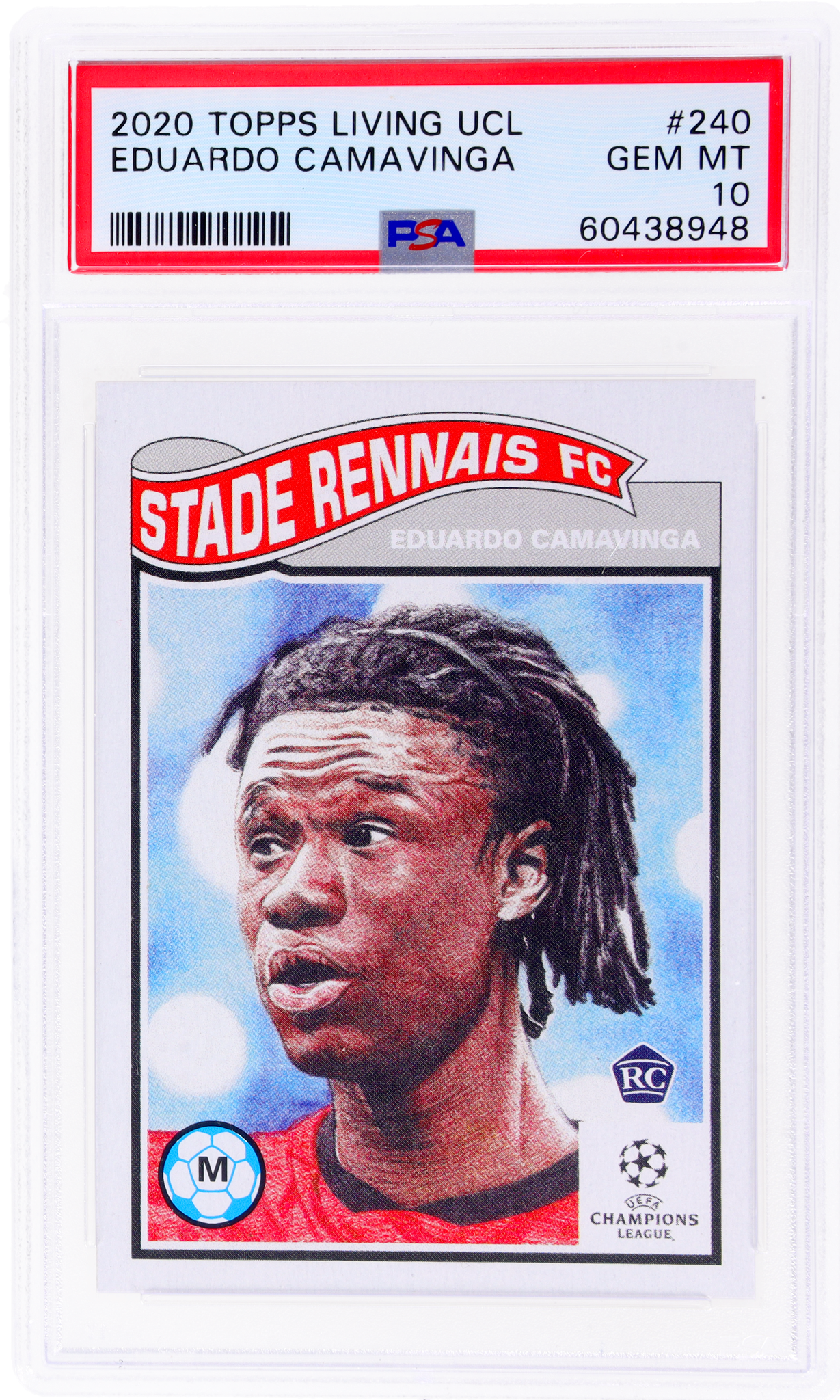 2020 Topps Living UEFA Champions League #240 Eduardo Camavinga PSA 10