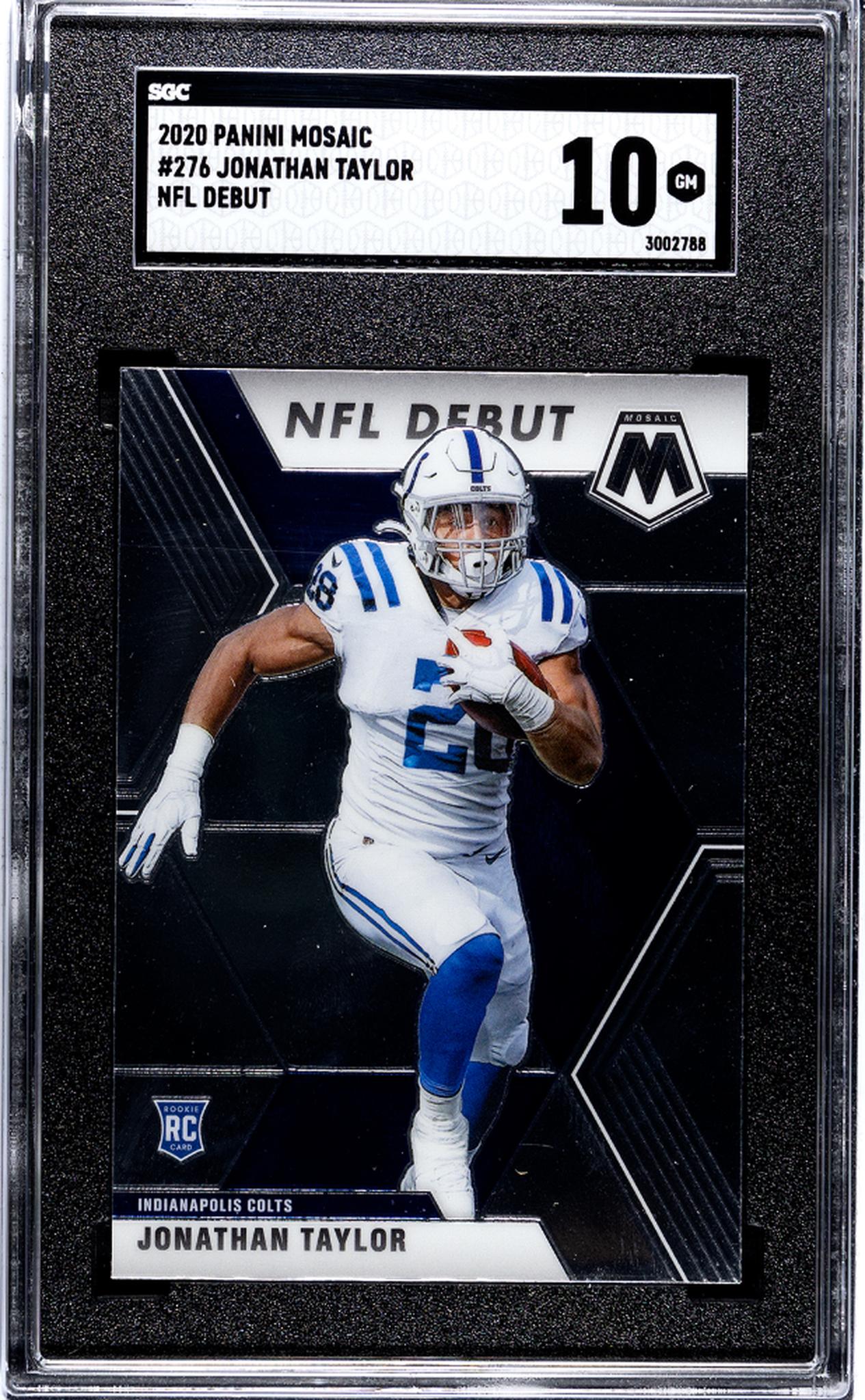 2020 Panini Mosaic #276 Jonathan Taylor Nfl Debut SGC 10