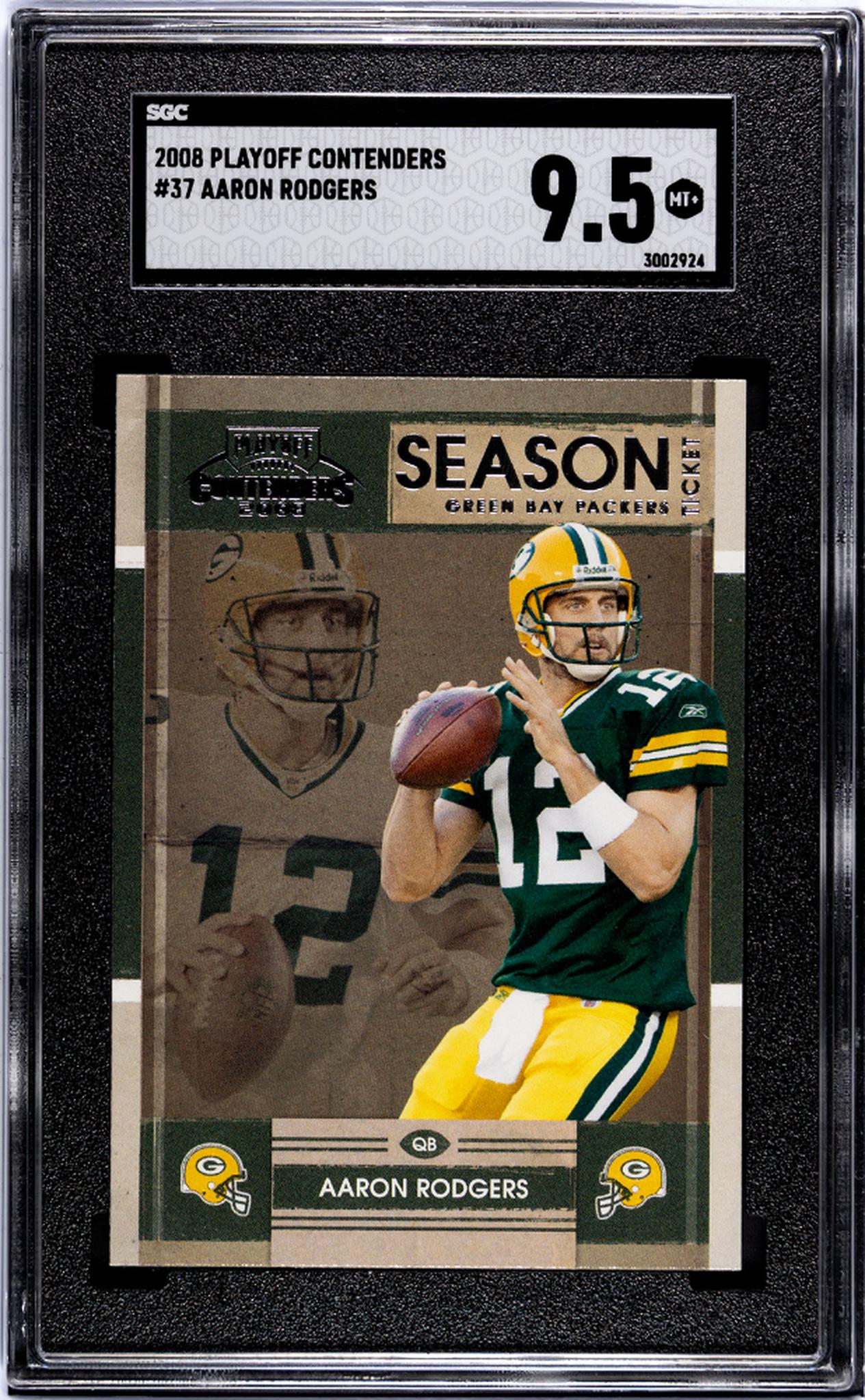 2008 Playoff Contenders Aaron Rodgers #37 SGC 9.5