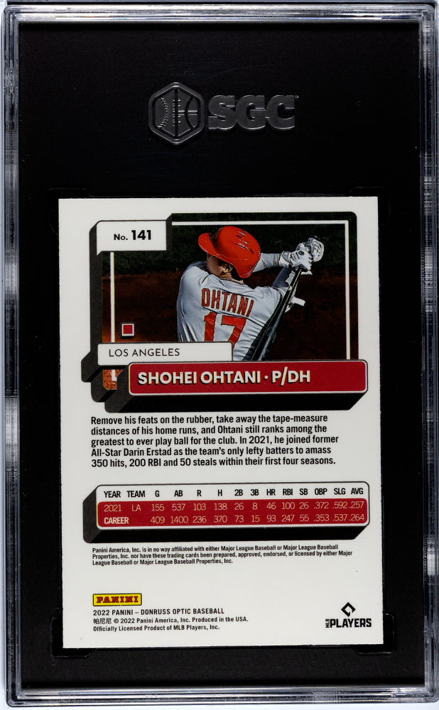 2022 Donruss Optic #141 Shohei Ohtani SGC 8.5