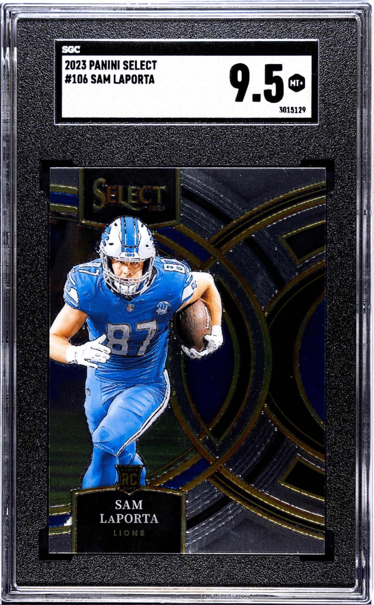 2023 Panini Select Premier Level Sam LaPorta #106 RC SGC 9.5
