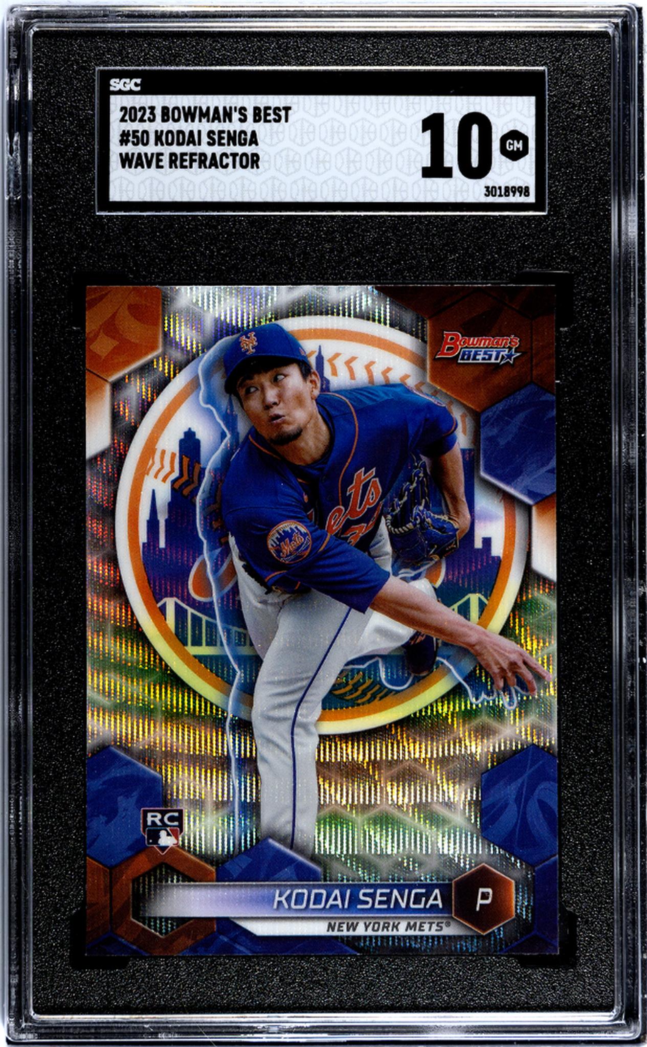 2023 Bowman's Best #50 Kodai Senga Wave Refractor SGC 10