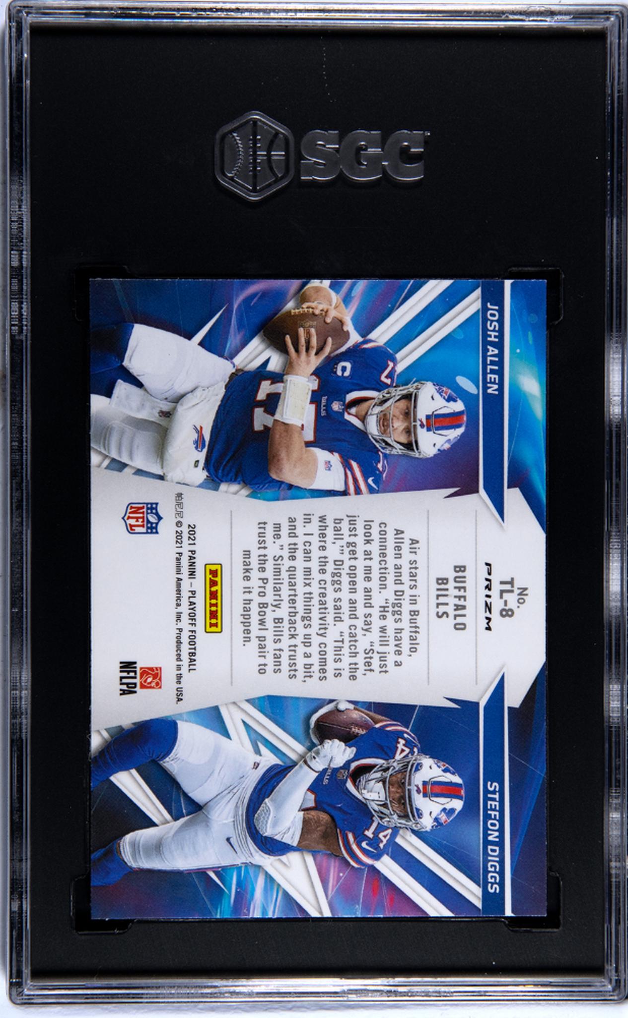 2021 Panini Playoff #TL-8 Josh Allen/Stefon Diggs Silver  SGC 9.5