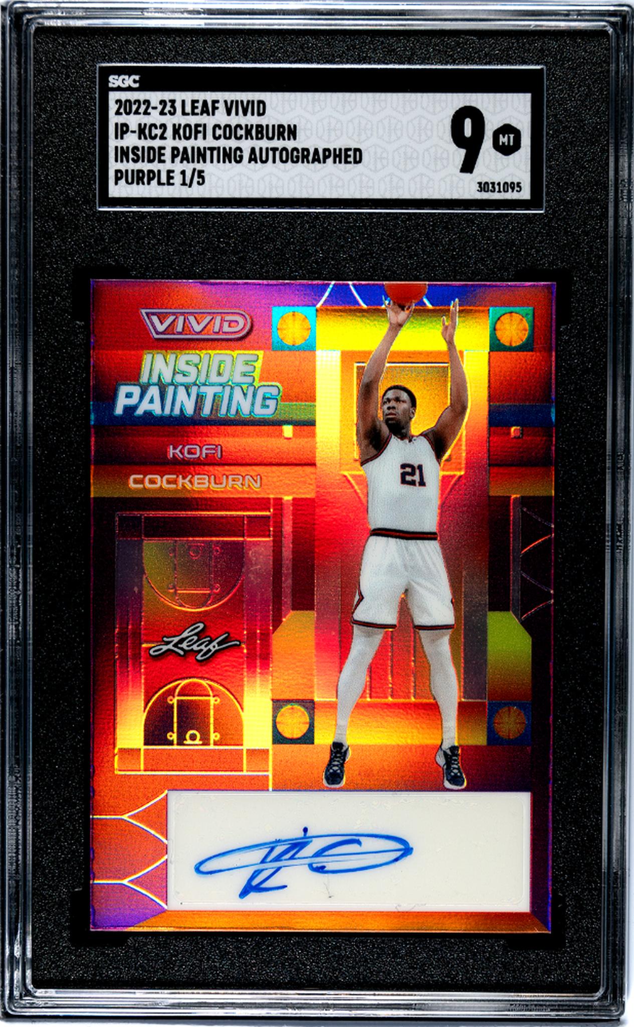 2022 Vivid #IP-KC2 Kofi Cockburn Inside Painting /5 SGC 9