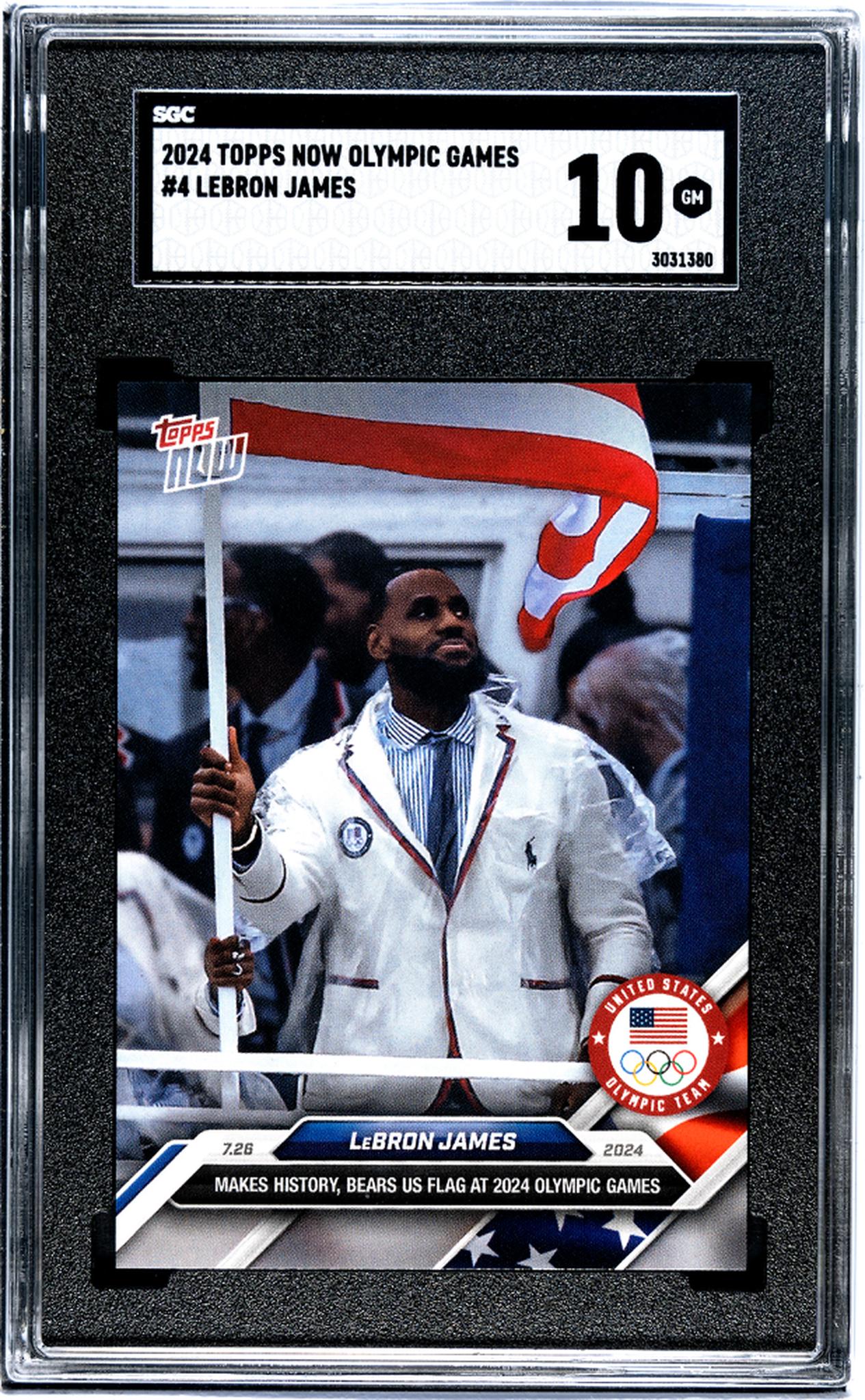 2024 Topps Now Olympic Games #4 Lebron James SGC 10