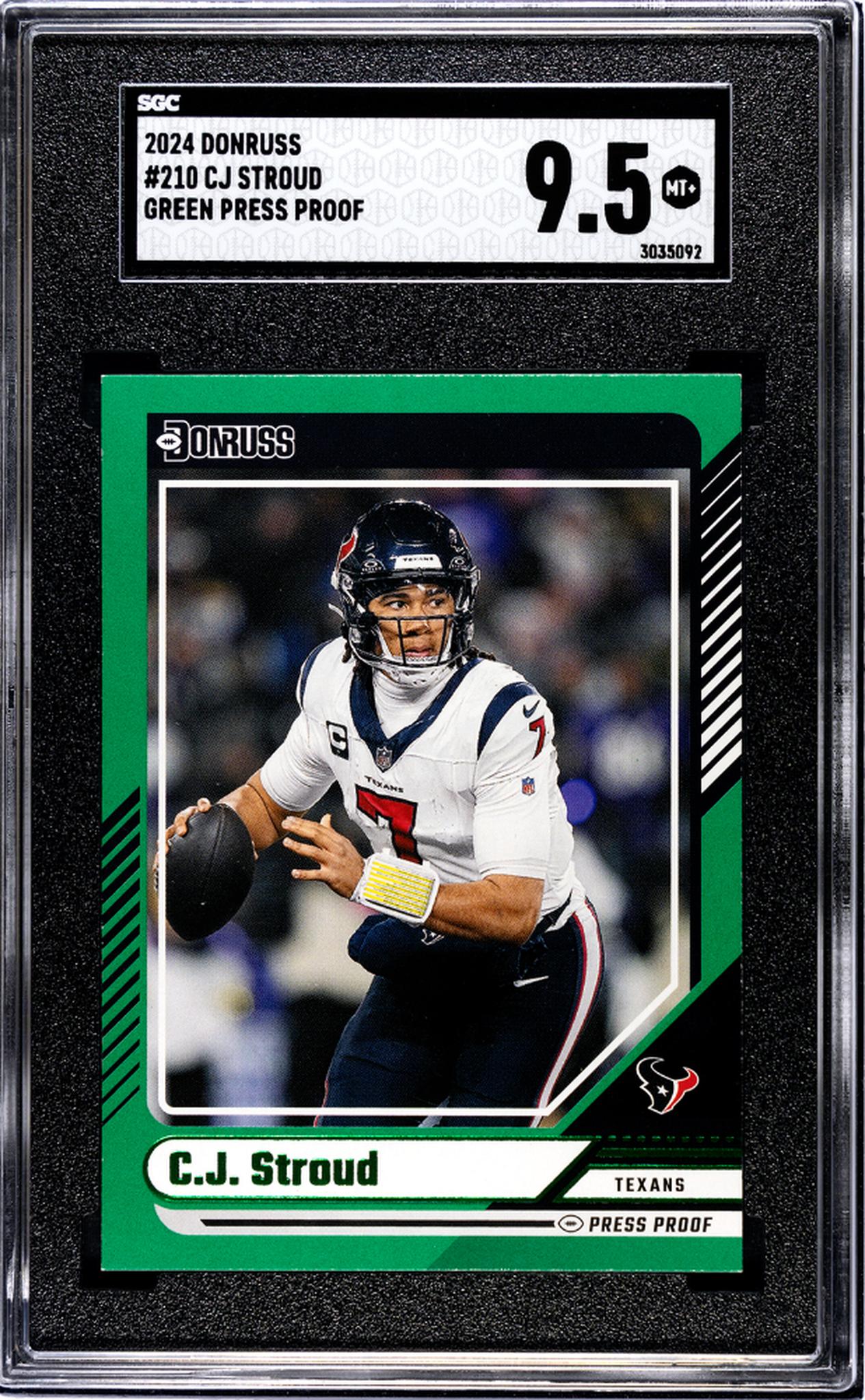2024 Donruss Green Press Proof CJ Stroud #210 SGC 9.5
