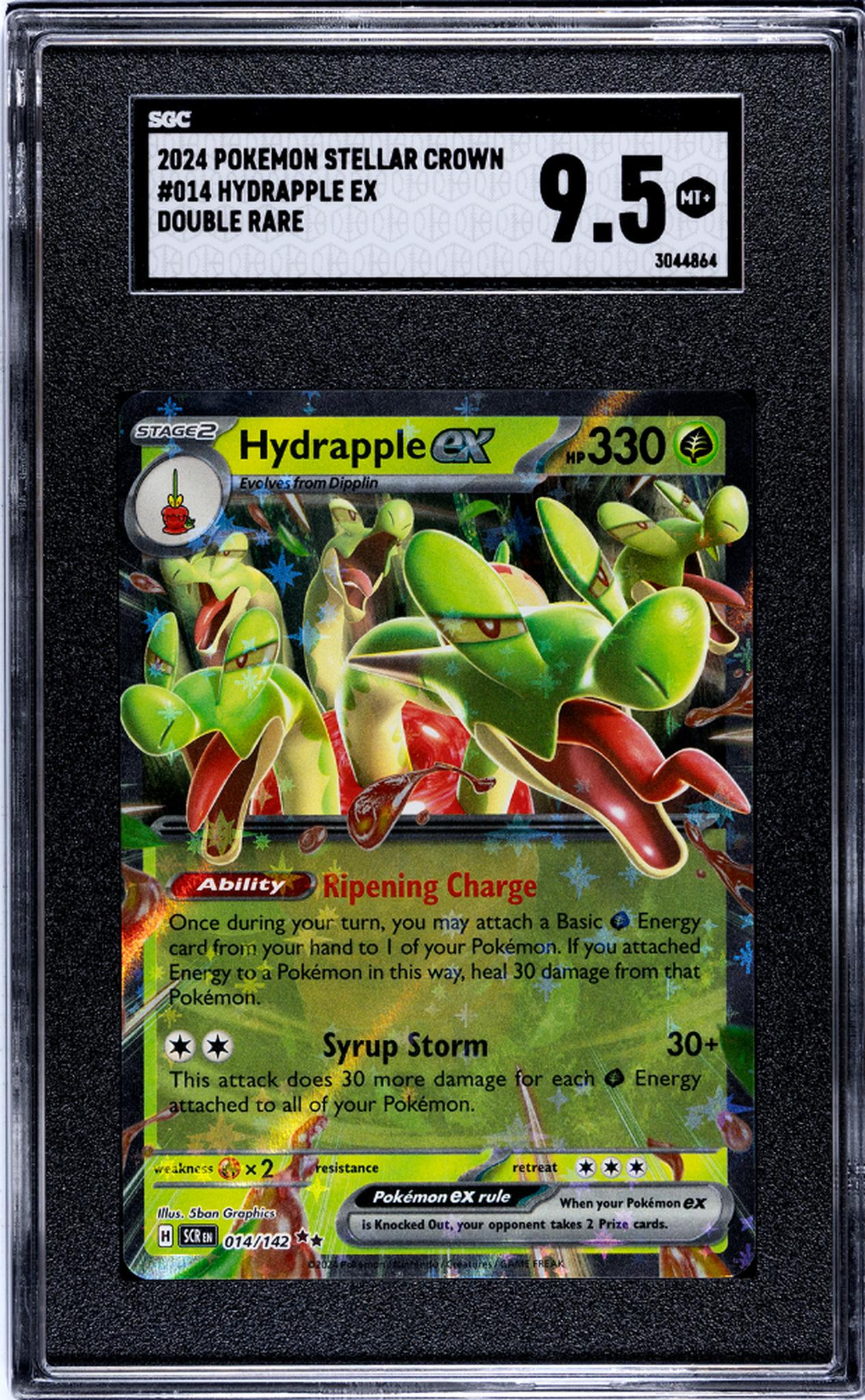 2024 Stellar Crown #014 Hydrapple EX Double Rare SGC 9.5
