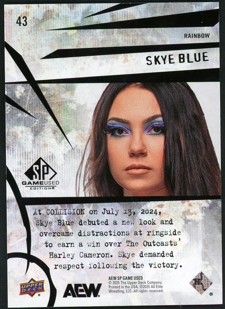 2025 Upper Deck AEW Game Used SP Skye Blue /25