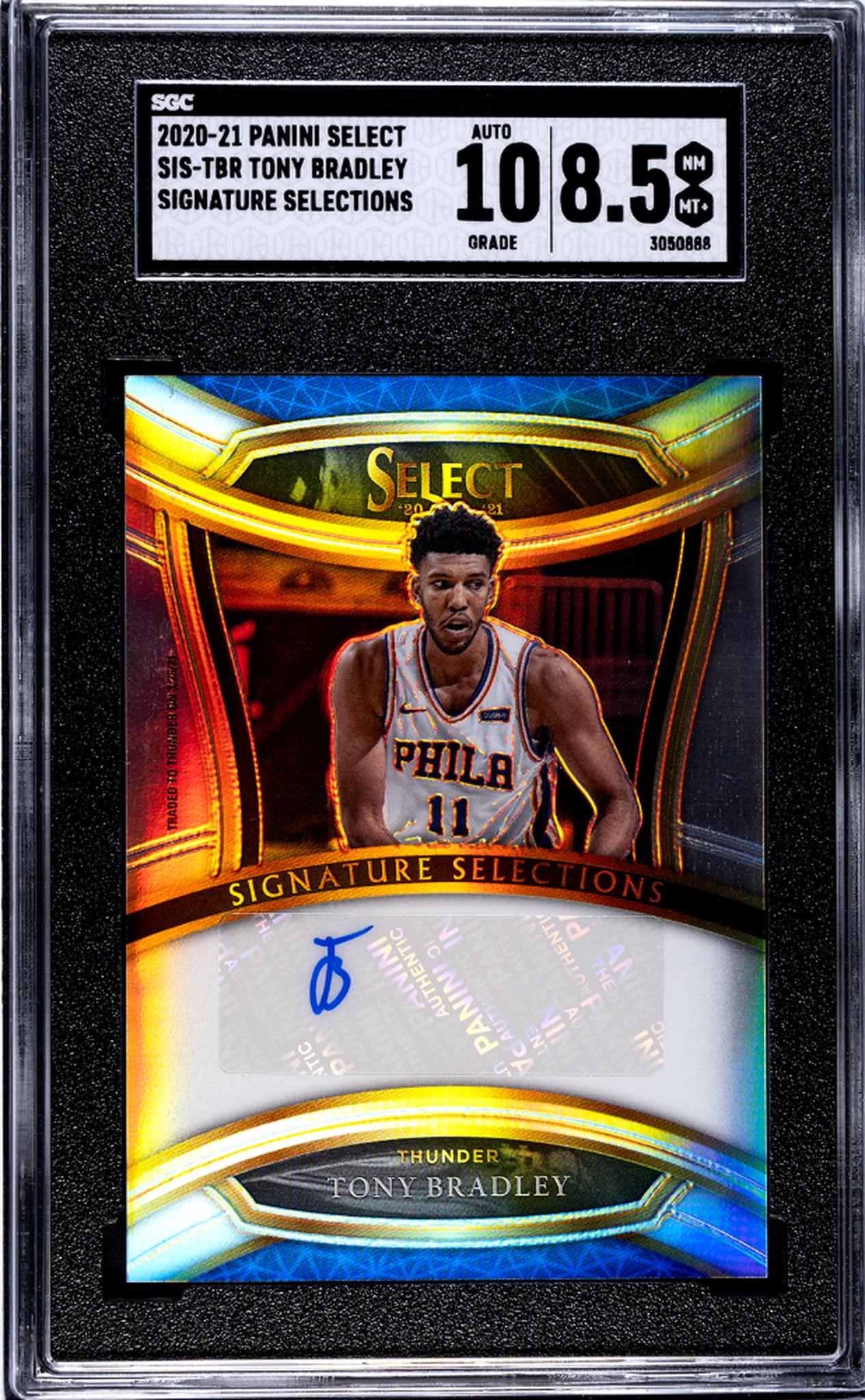 2020-21 Panini Select #SIS-TBR Tony Bradley Sig. Selections SGC 8.5