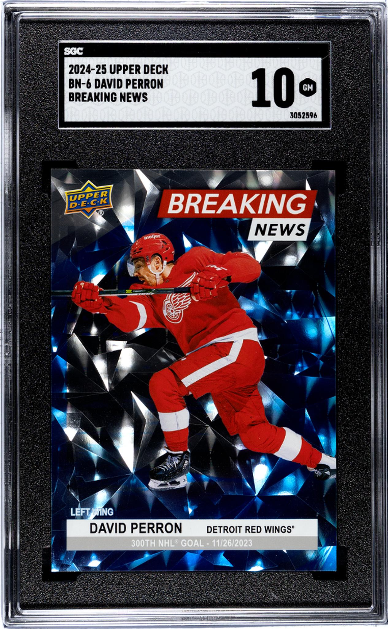 2024 Upper Deck #BN-6 David Perron Breaking News SGC 10