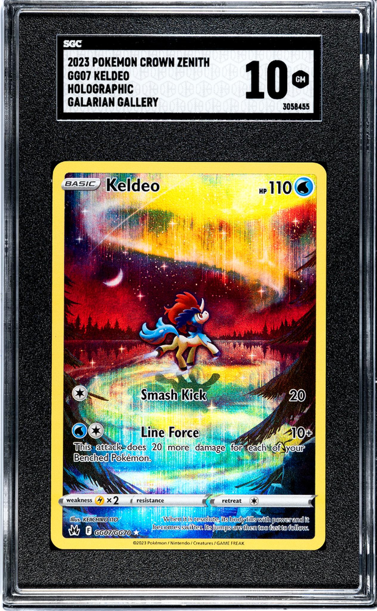 2023 Pokemon Crown Zenith #GG07 Keldeo Holographic Galarian Gallery SGC 10