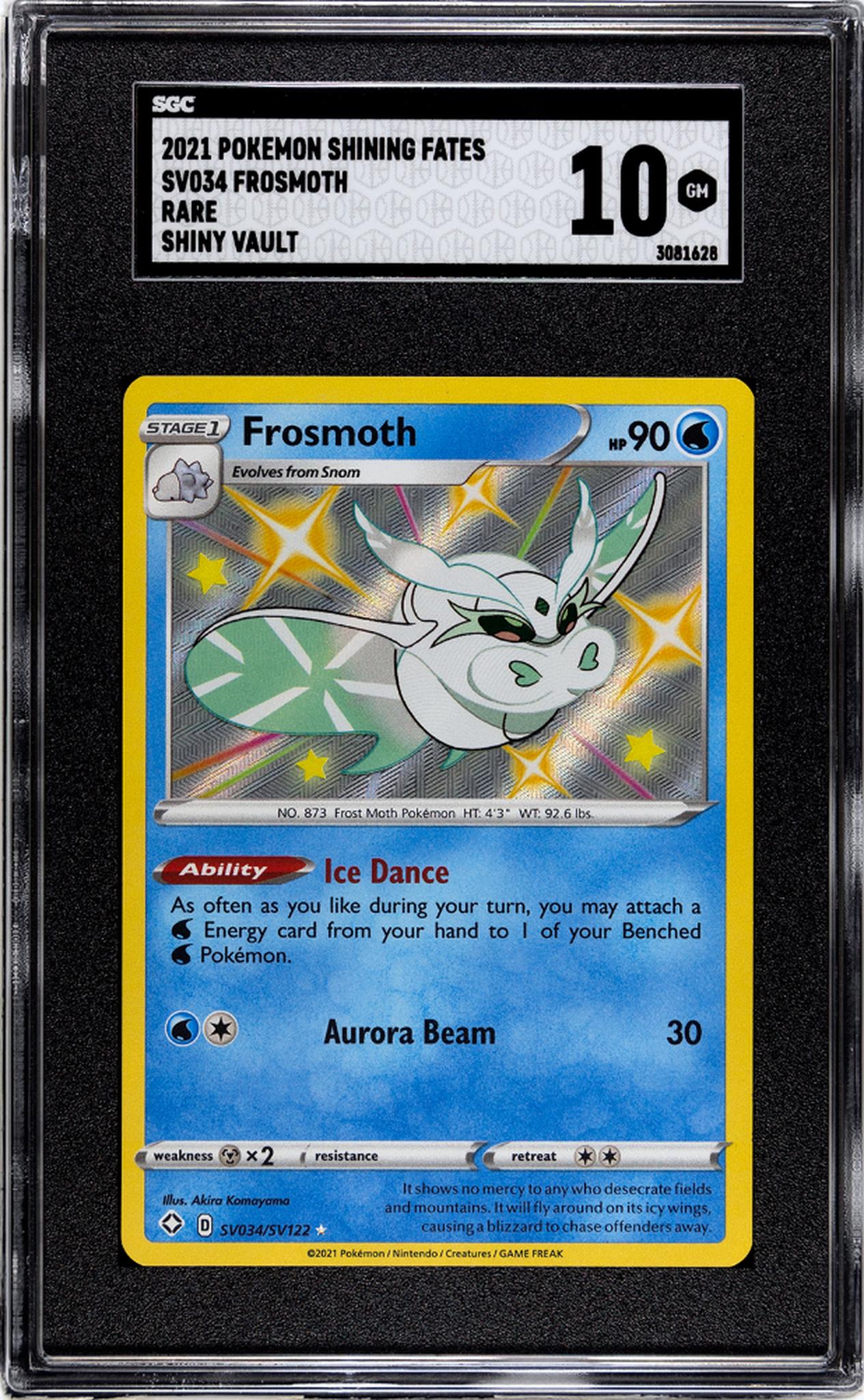 2021 Nintendo Pokemon Frosmoth Shiny Vault #SV034/SV122 SGC 10