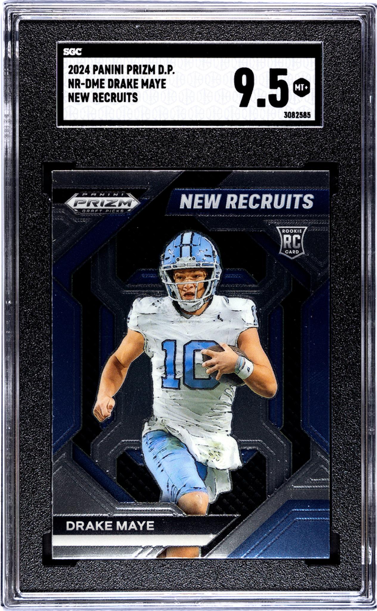 2024 Panini Prizm Draft Picks #NR-DME Drake Maye New Recruits SGC 9.5