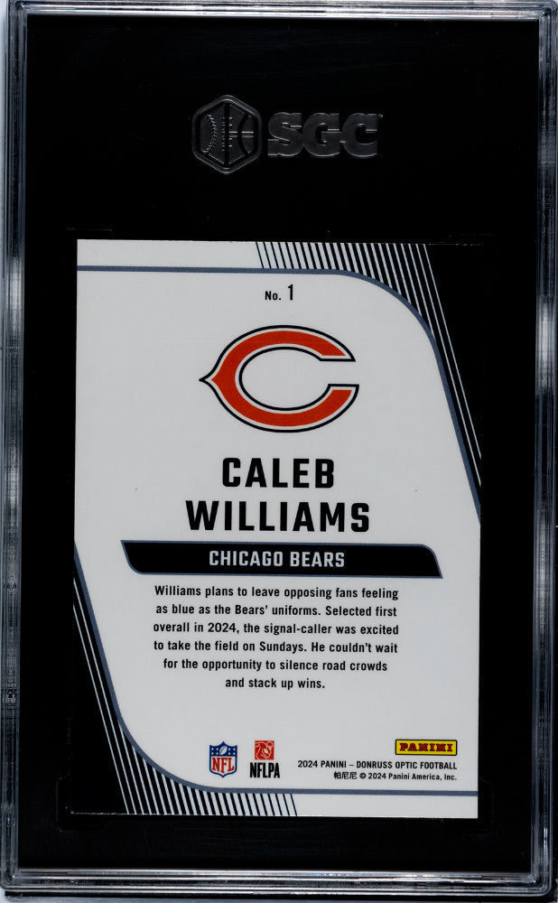 2024 Donruss Optic #1 Caleb Williams Primary Colors SGC 9.5