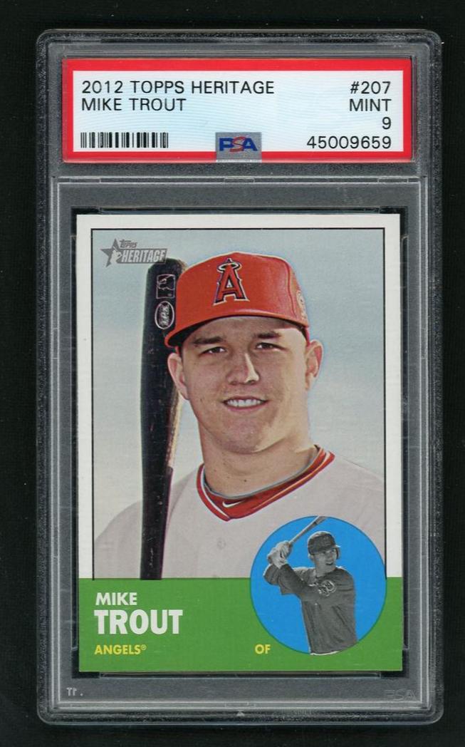 2012 Topps Heritage Mike Trout #207 PSA 9