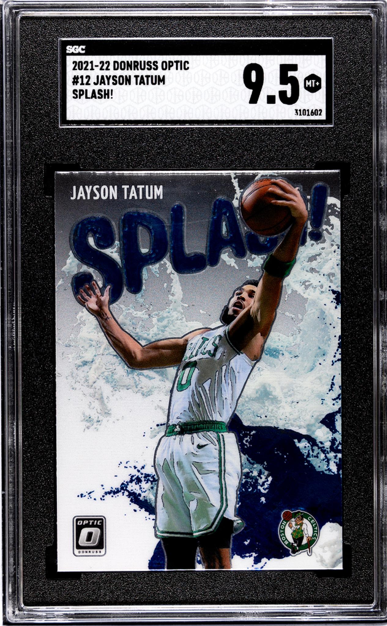 2021-22 Donruss Optic #12 Jayson Tatum Splash! SGC 9.5