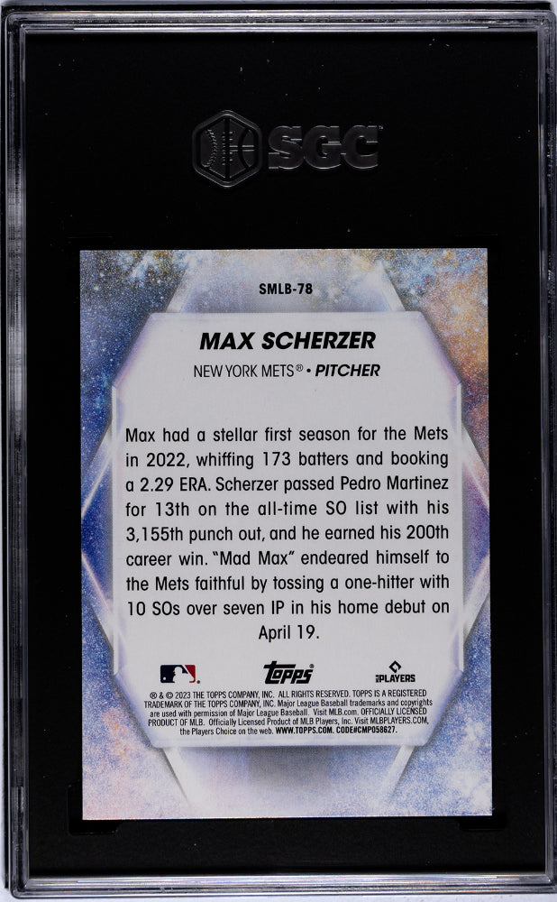 2023 Topps Update Stars of MLB Max Scherzer #SMLB-78 SGC 10