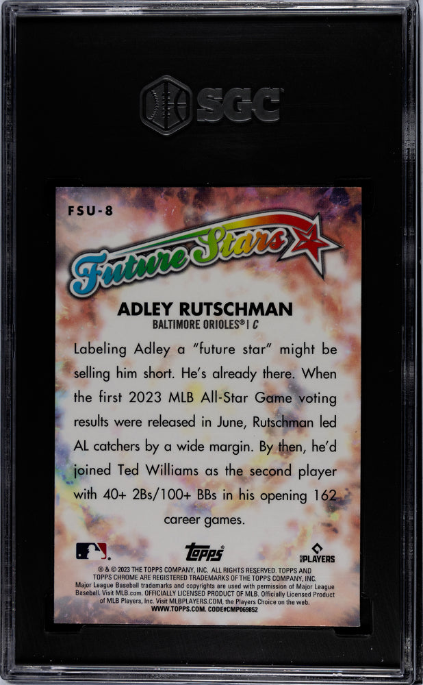 2023 Topps Chrome #FSU-8 Adley Rutschman Rookie SGC 8