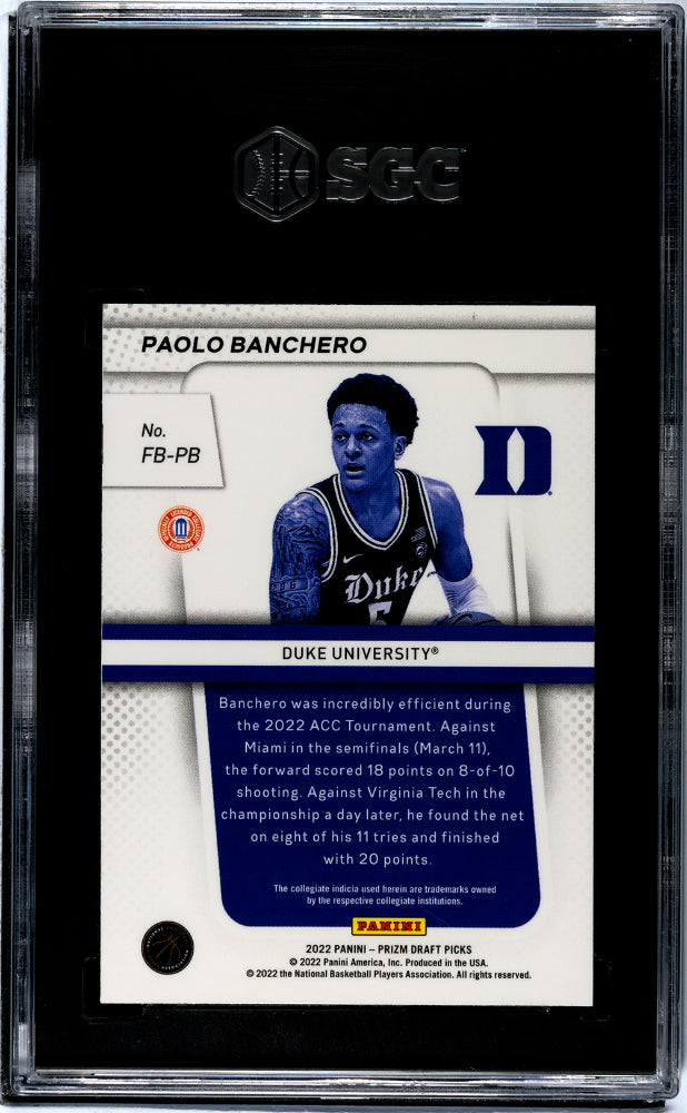 2022 Prizm #FB-PB Paolo Banchero Flashback SGC 9.5