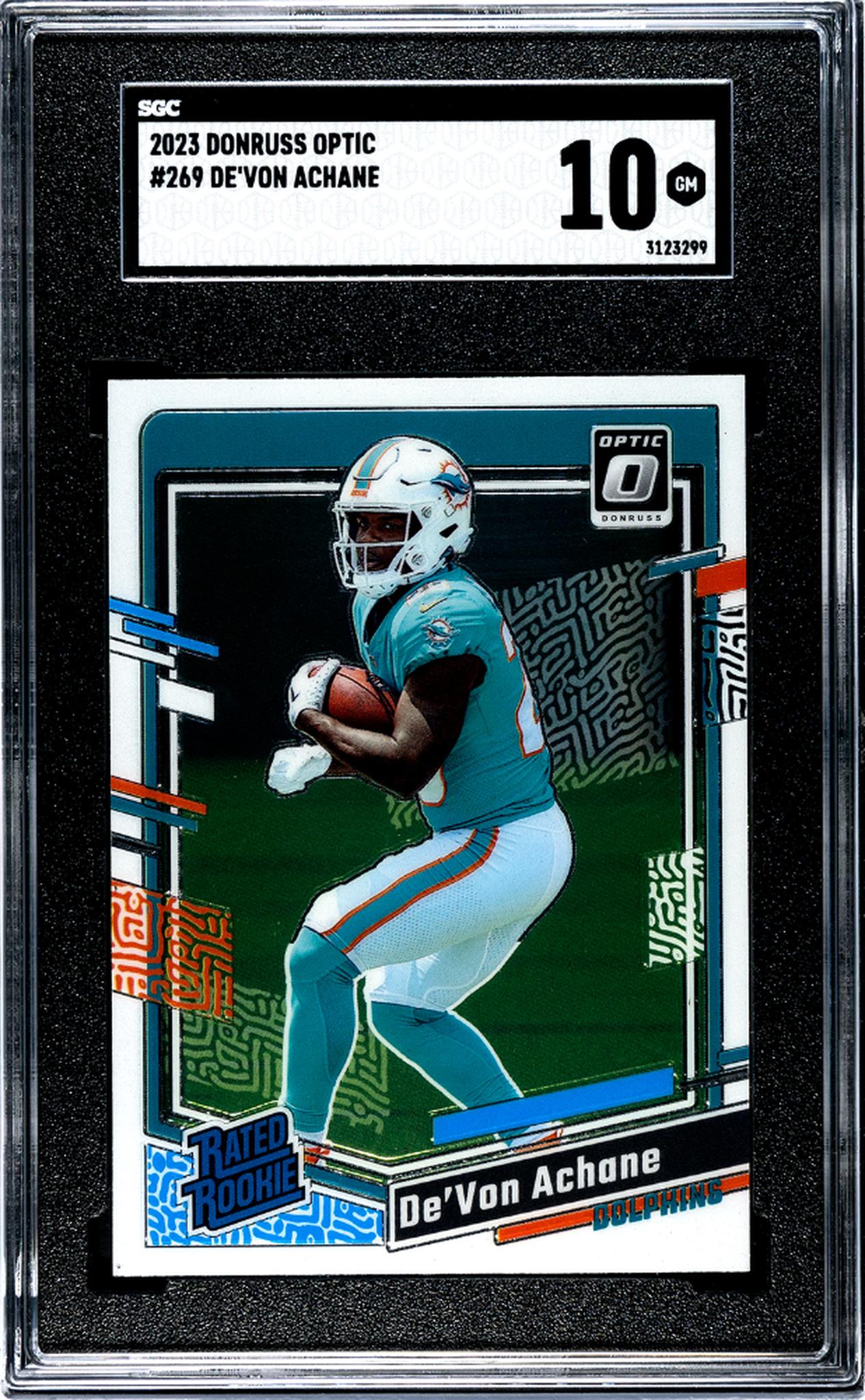 2023 Donruss Optic #269 De'Von Achane SGC 10