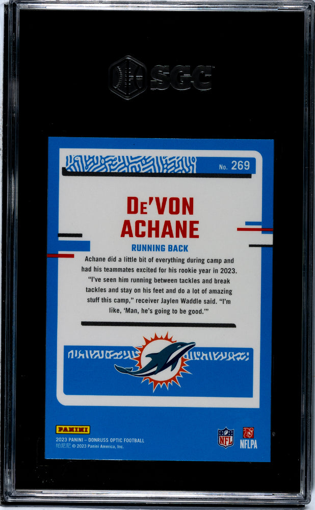 2023 Donruss Optic #269 De'Von Achane SGC 10