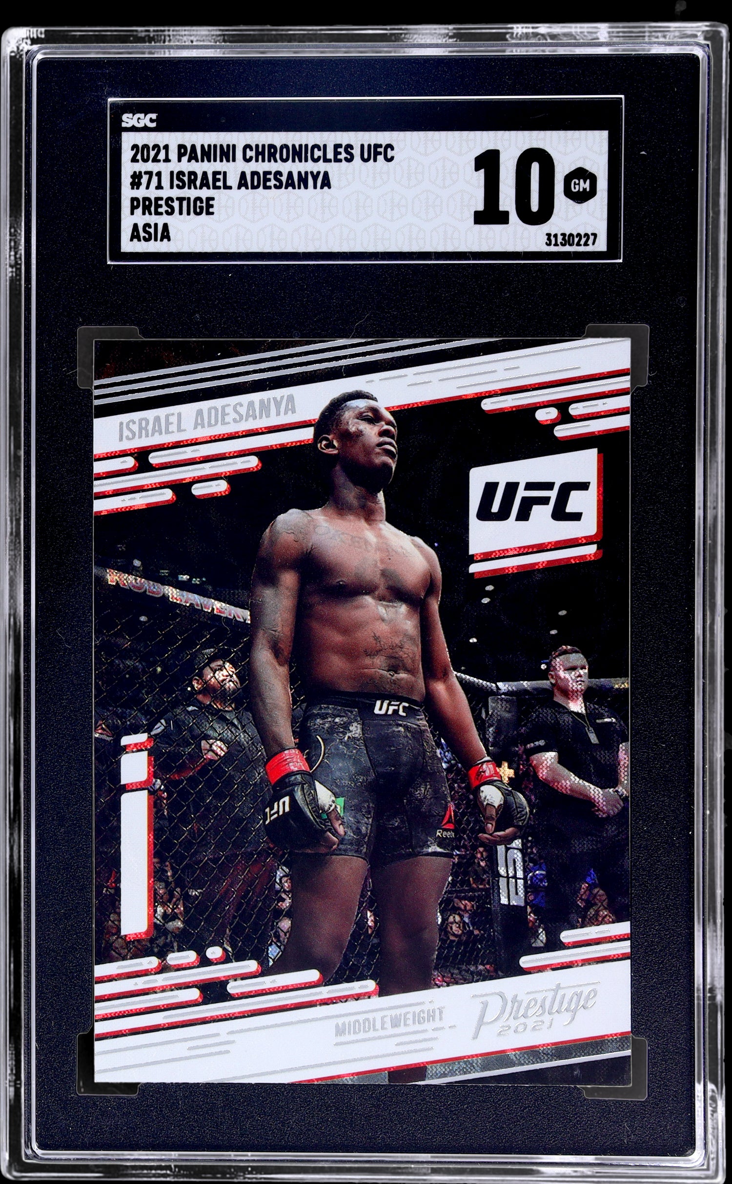 2021 Panini Chronicles Ufc #71 Israel Adesanya Prestige Asia SGC 10
