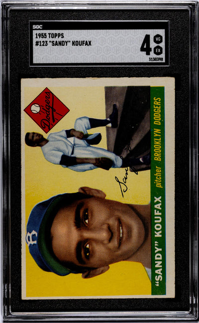 1955 Topps #123 Sandy Koufax SGC 4