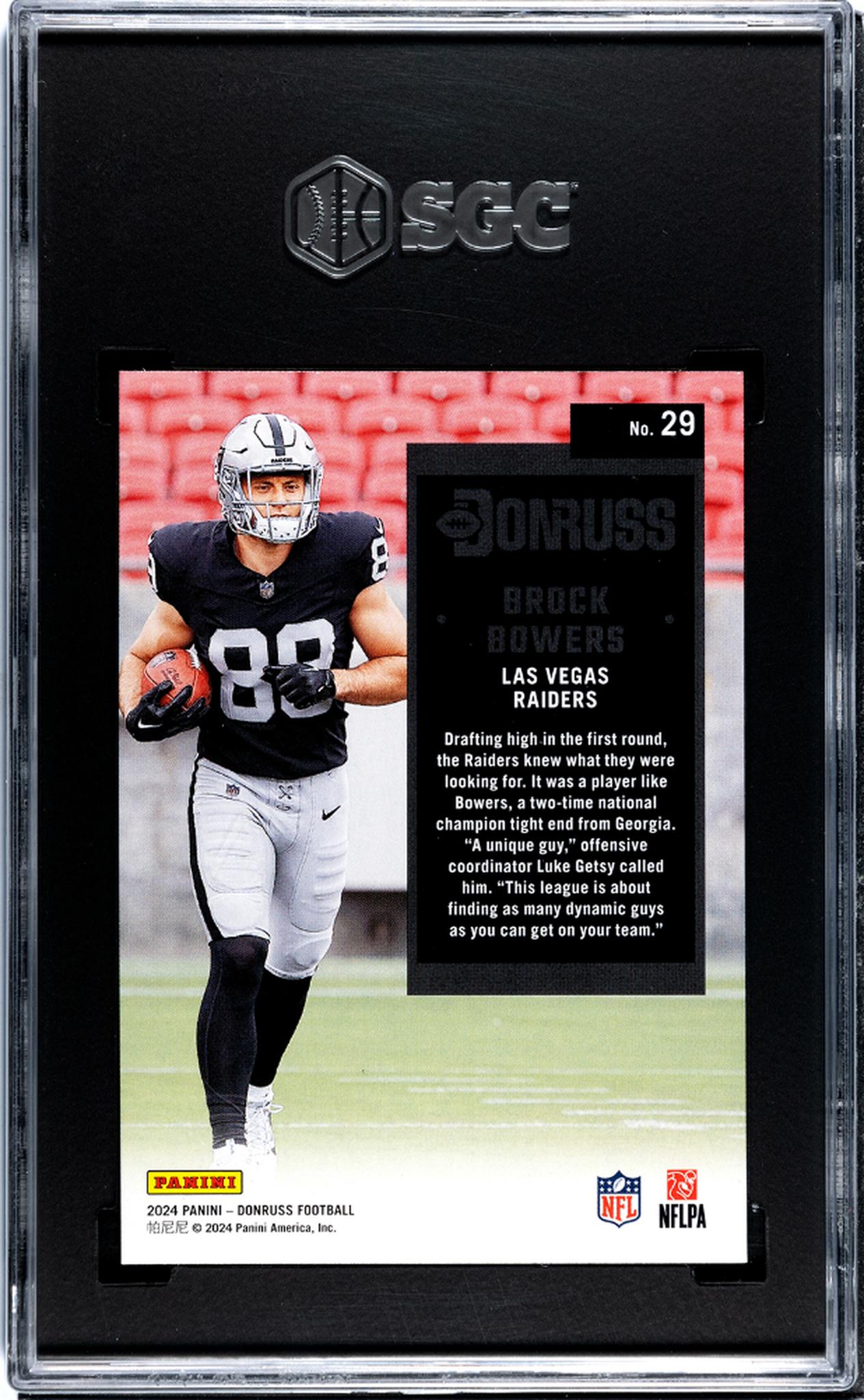 2024 Donruss #29 Brock Bowers '94 Retro SGC 10