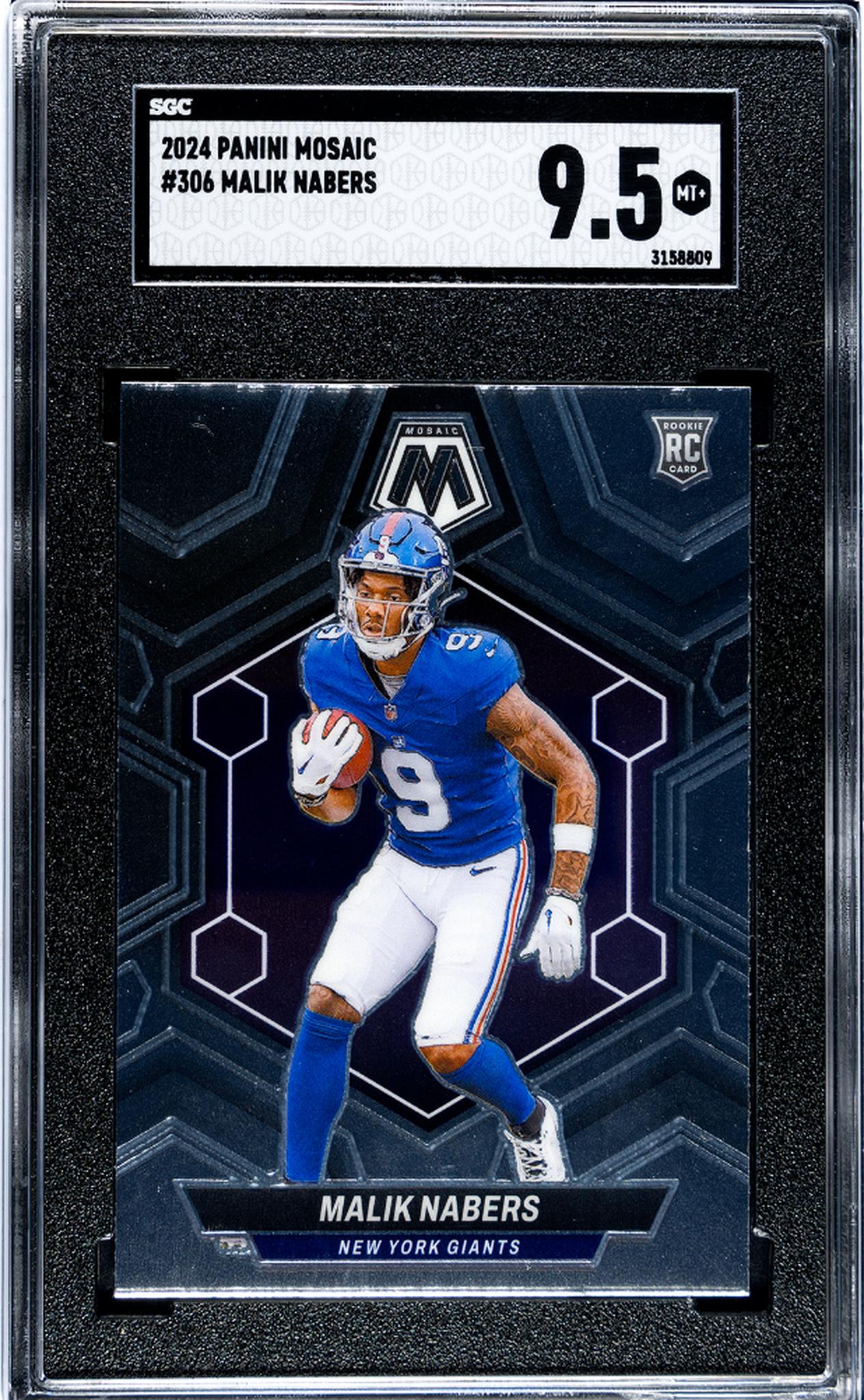 2024 Panini Mosaic #306 Malik Nabers SGC 9.5