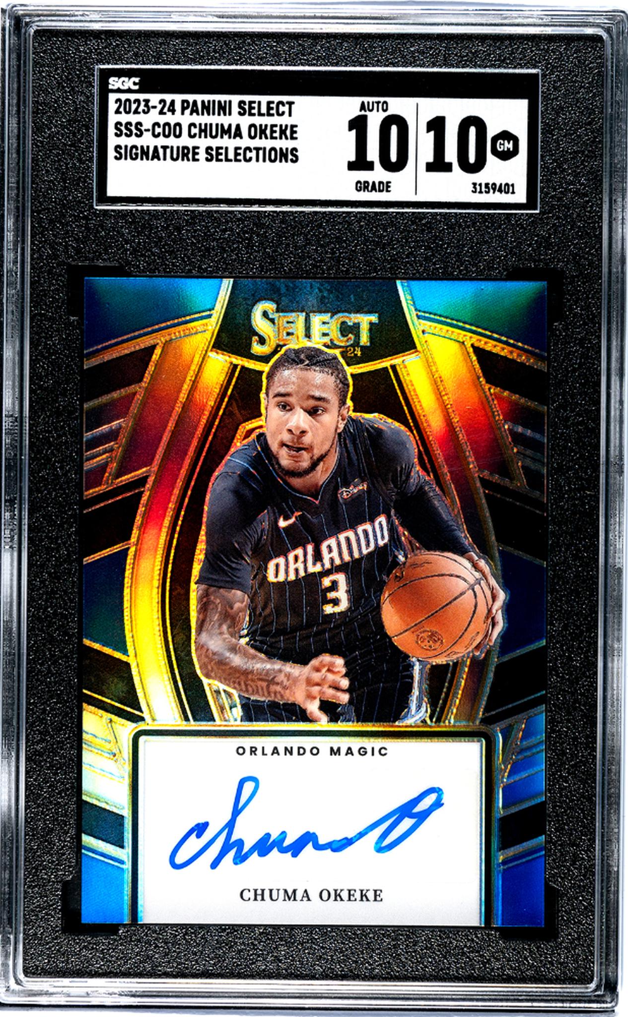 2023-24 Panini Select #SSS-COO Chuma Okeke Sig. Selections SGC 10