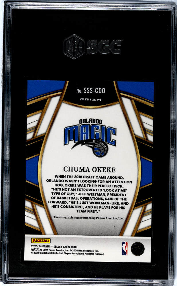 2023-24 Panini Select #SSS-COO Chuma Okeke Sig. Selections SGC 10