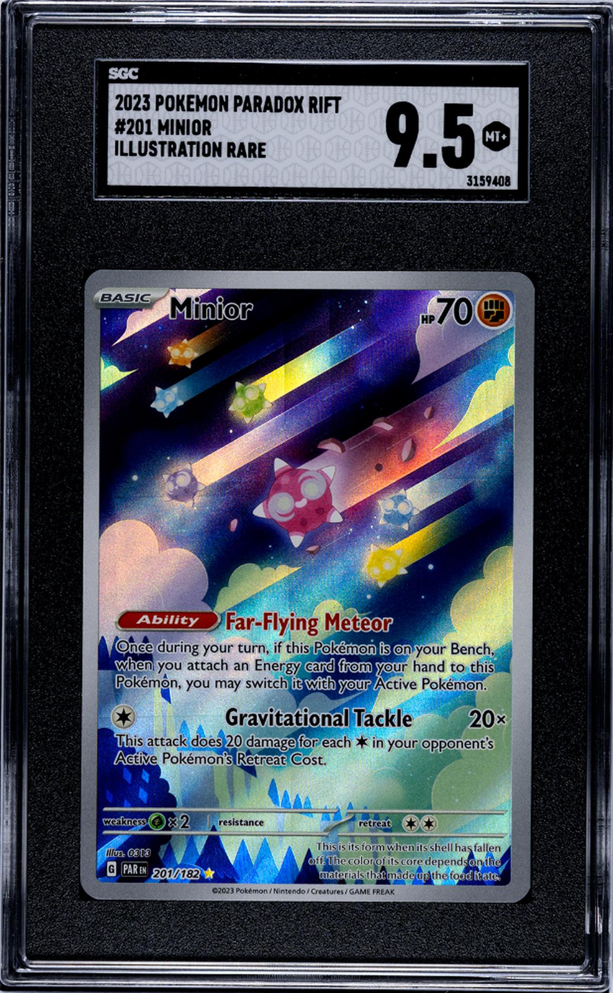 2023 Pokemon Paradox Rift Illustration Rare Minior #201/182 SGC 9.5