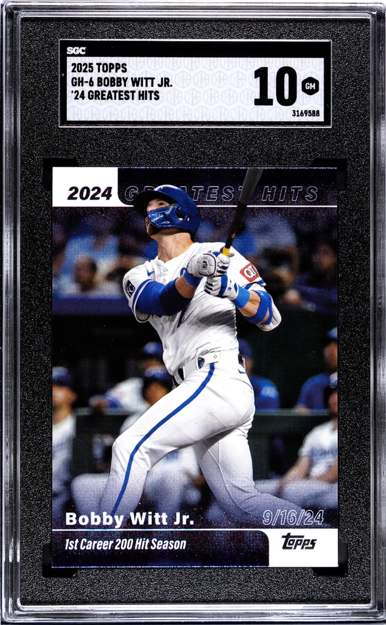 2025 Topps #GH-6 Bobby Witt Jr. 2024 Greatest Hits SGC 10