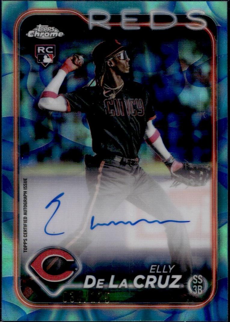 2024 Topps Chrome #RA-EDLC Elly De La Cruz Rookie /125 Blue Green Lava Auto