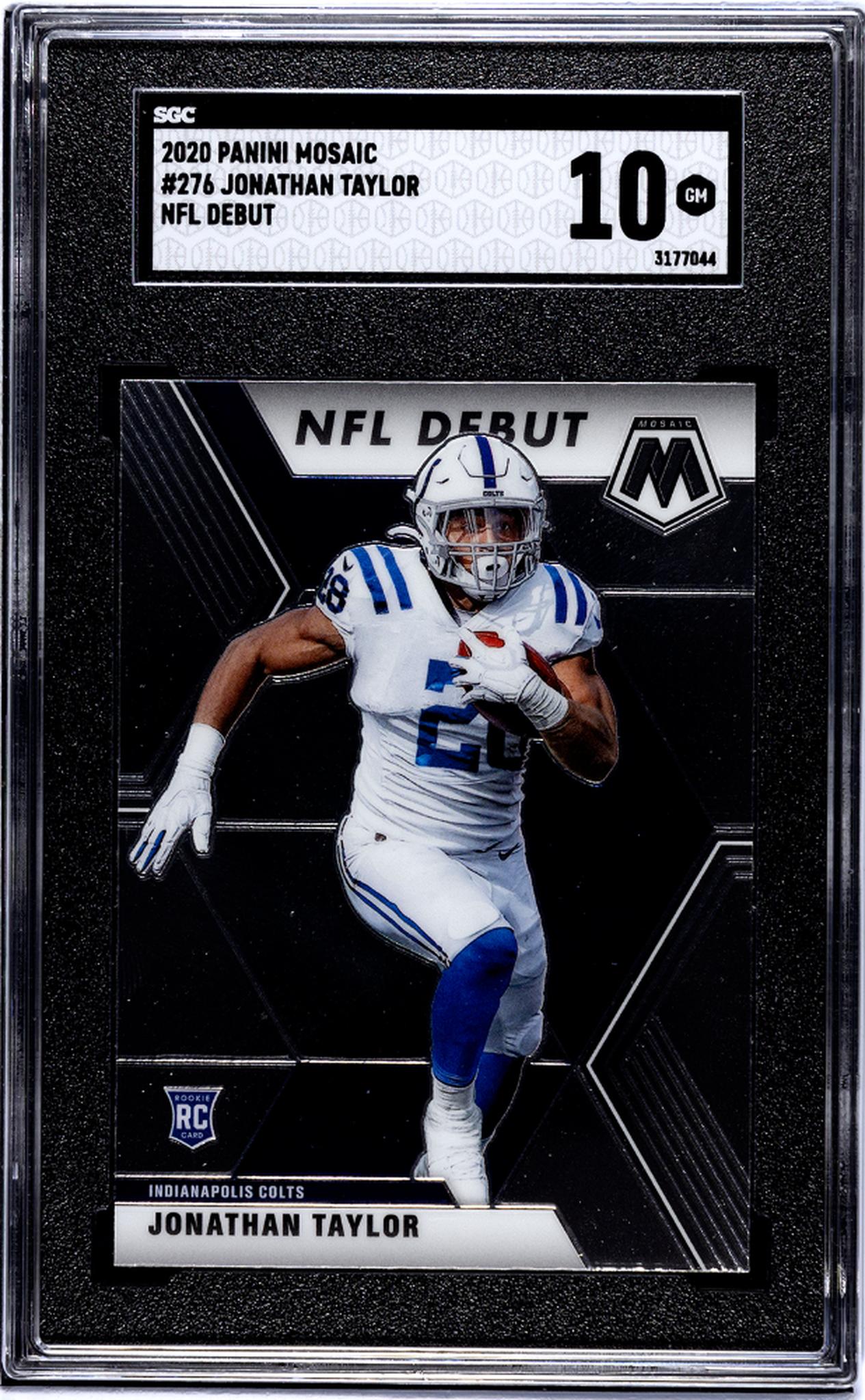 2020 Panini Mosaic NFL Debut Jonathan Taylor #276 RC SGC 10