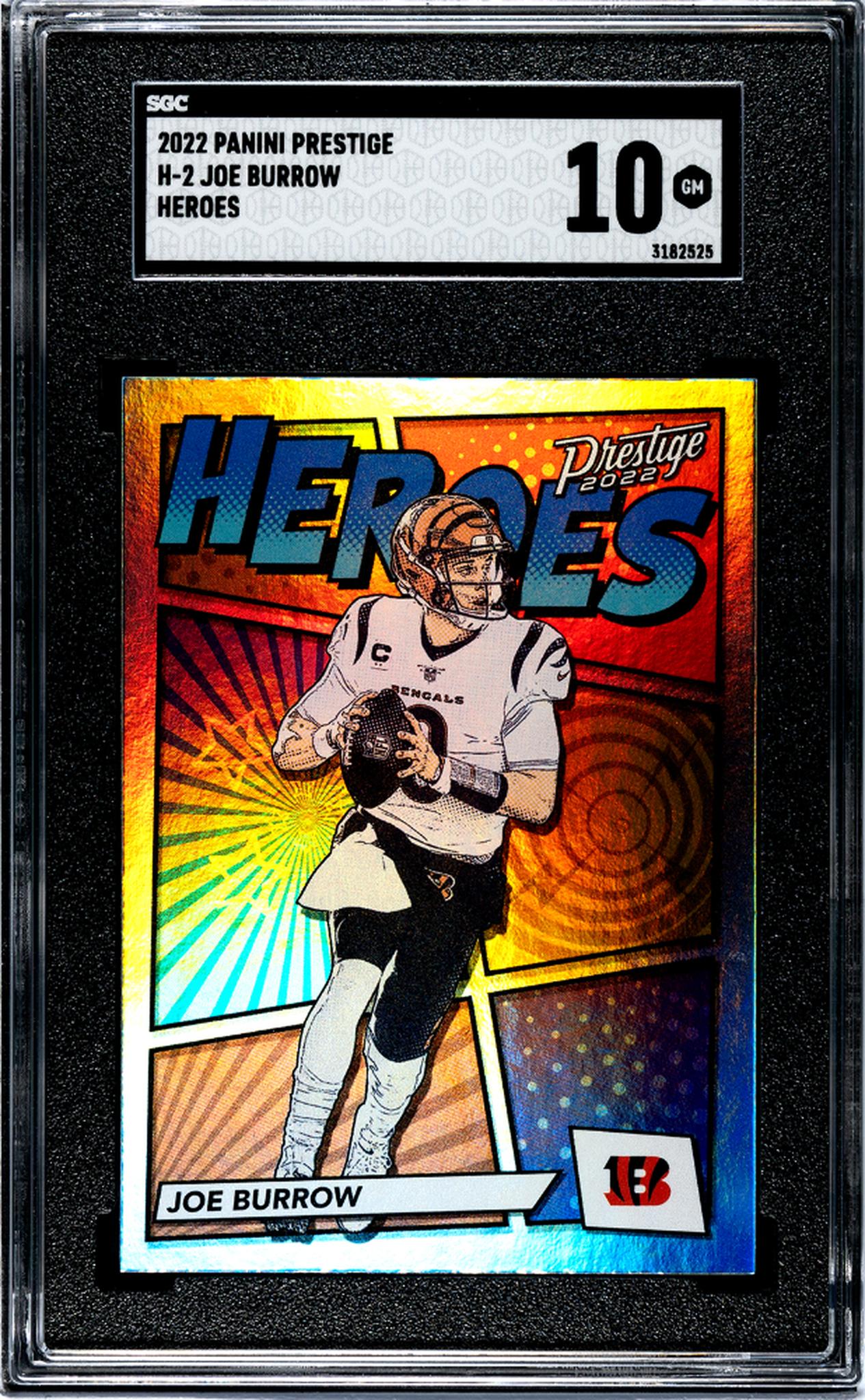 2022 Panini Prestige #H-2 Joe Burrow Heroes SGC 10